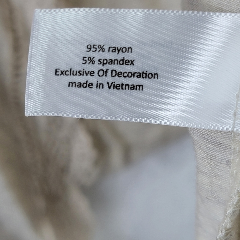 Lane Bryant Long Cardigan Womens Size 22 24 Open Front Lace Trim Beige NWT - Picture 9 of 10